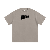 1IN1000 Unisex Heavyweight Pure Cotton Vintage Washed Frayed T-Shirt