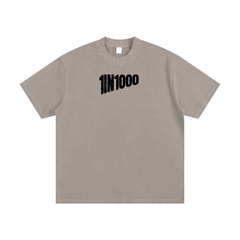 1IN1000 Unisex Heavyweight Pure Cotton Vintage Washed Frayed T-Shirt